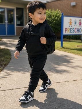 Nike Toddler Black & White Sneakers | Size 9C | Classic Low Top